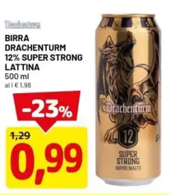DPiù Birra drachenturm 12% super strong lattina offerta