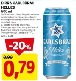 DPiù Birra karlsbrau HELLES offerta
