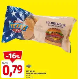 DPiù Texa's in pane per hamburger offerta