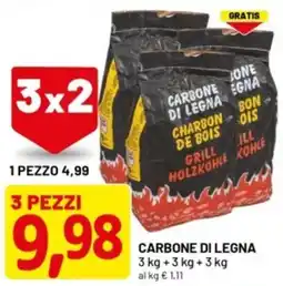 DPiù Carbone di legna offerta