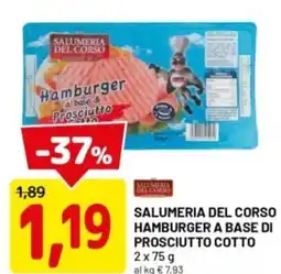 DPiù Salumeria del corso hamburger a base di prosciutto cotto offerta