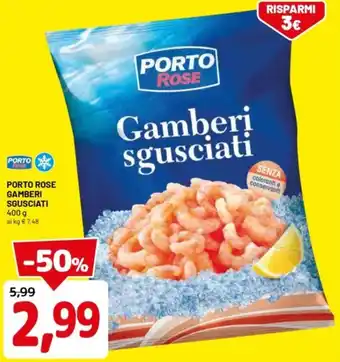 DPiù Porto rose gamberi sgusciati offerta