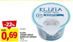 DPiù Klizia yogurt greco bianco 0% grassi offerta