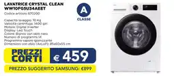 Esselunga LAVATRICE CRYSTAL CLEAN WW10FG5U34AEET offerta