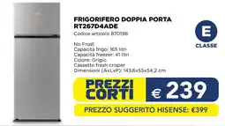 Esselunga HISENSE FRIGORIFERO DOPPIA PORTA RT267D4ADE offerta