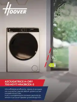 Esselunga HOOVER ASCIUGATRICE H-DRY 700 HDY7 H9A3BCEX-S offerta