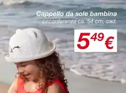 KiK Cappello da sole bambina offerta