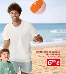 KiK Pantaloncini da spiaggia in crepe uomo offerta