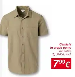 KiK Camicia in crepe uomo offerta