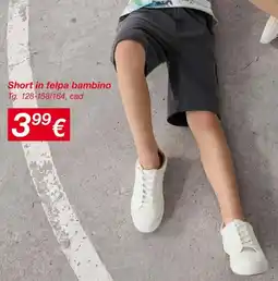 KiK Short in felpa bambino offerta