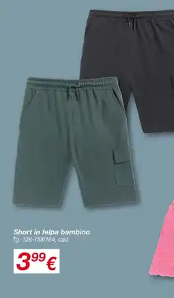 KiK Short in felpa bambino offerta
