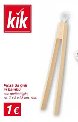 KiK Pinza da grill in bambù offerta