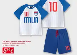 KiK Set divisa sportiva bambino "Italia" offerta