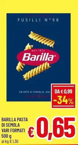 A&O Barilla pasta di semola offerta