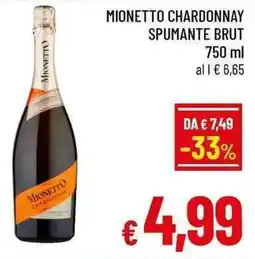 A&O Mionetto chardonnay spumante brut offerta