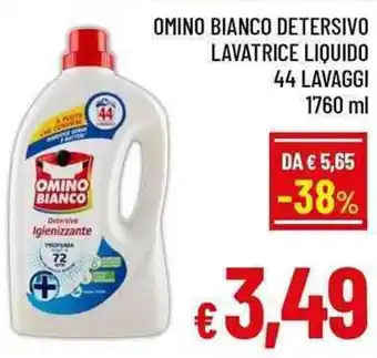 A&O Omino bianco detersivo lavatrice liquido offerta