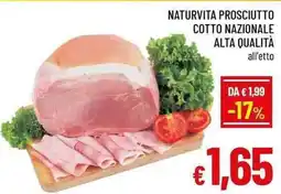 A&O Naturvita prosciutto cotto nazionale alta qualità offerta