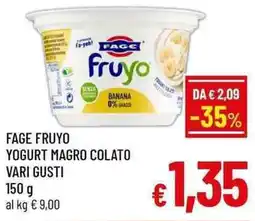 A&O Fage fruyo yogurt magro colato offerta