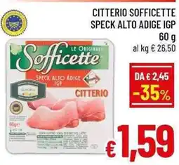 A&O Citterio sofficette speck alto adige IGP offerta