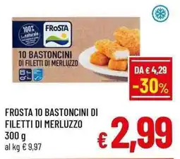 A&O Frosta 10 bastoncini di filetti di merluzzo offerta