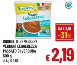 A&O Orogel il benessere verdurì leggerezza passato di verdura offerta