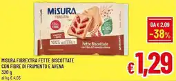 A&O Misura fibrextra fette biscottate con fibre di frumento e avena offerta