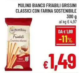 A&O Mulino bianco friabili grissini classici con farina sostenibile offerta