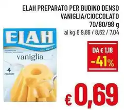 A&O ELAH PREPARATO PER BUDINO DENSO VANIGLIA/CIOCCOLATO offerta