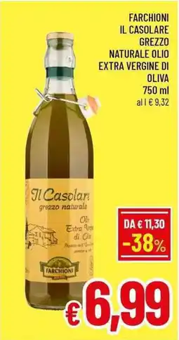 A&O Farchioni il casolare grezzo naturale olio extra vergine di oliva offerta