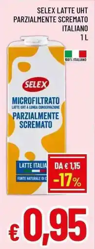 A&O Selex latte uht parzialmente scremato italiano offerta