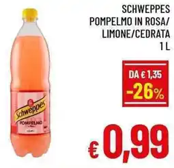 A&O Schweppes pompelmo in rosa/ limone/cedrata offerta