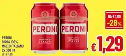 A&O Peroni birra 100% malto italiano offerta