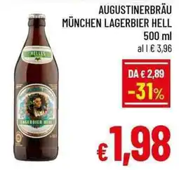 A&O Augustinerbräu münchen lagerbier hell offerta