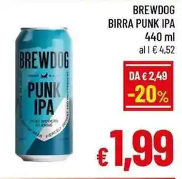 A&O Brewdog birra punk IPA offerta