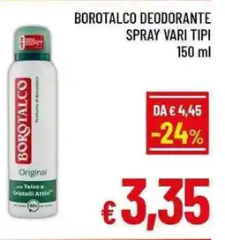 A&O Borotalco deodorante spray offerta