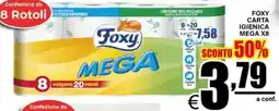 DEM Foxy carta igienica mega x8 offerta