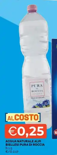 Mercatò Acqua naturale alpi biellesi PURA DI ROCCIA offerta