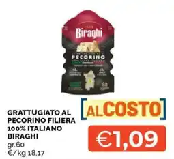 Mercatò Grattugiato al pecorino filiera 100% italiano BIRAGHI offerta