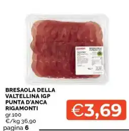 Mercatò Bresaola della valtellina igp punta d'anca RIGAMONTI offerta