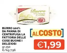 Mercatò Burro 100% da panna di centrifuga la fattoria delle cose buone i deliziosi offerta