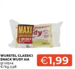 Mercatò WURSTEL CLASSICI SNACK WUDY AIA offerta