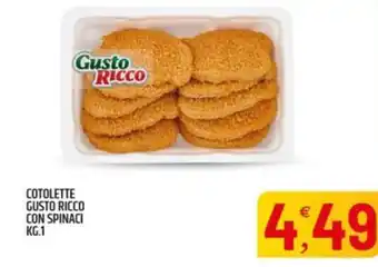 Ard Discount Cotolette gusto ricco con spinaci offerta