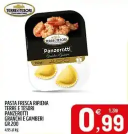 Ard Discount Pasta fresca ripiena terre e tesori panzerotti granchi e gamberi offerta