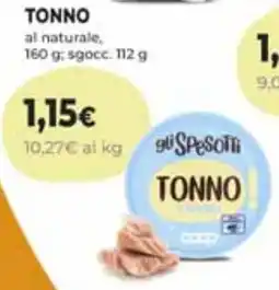 Coop TONNO al naturale, sgocc. 112 g offerta