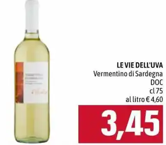 Famila Le Vie Dell'Uva Vermentino di Sardegna DOC 75 cl offerta