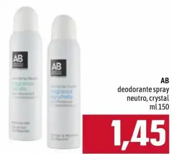 Famila AB Deodorante Spray Neutro, Crystal 150 ml offerta