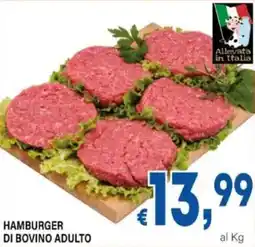 DEM Hamburger di bovino adulto offerta