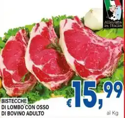 DEM Bistecche di lombo con osso di bovino adulto offerta