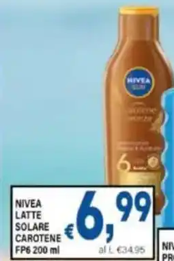 DEM Nivea latte solare carotene fp6 offerta