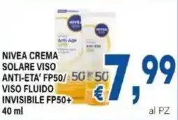 DEM Nivea crema solare viso anti-eta' fp50/50.50 viso fluido invisibile fp50+ offerta